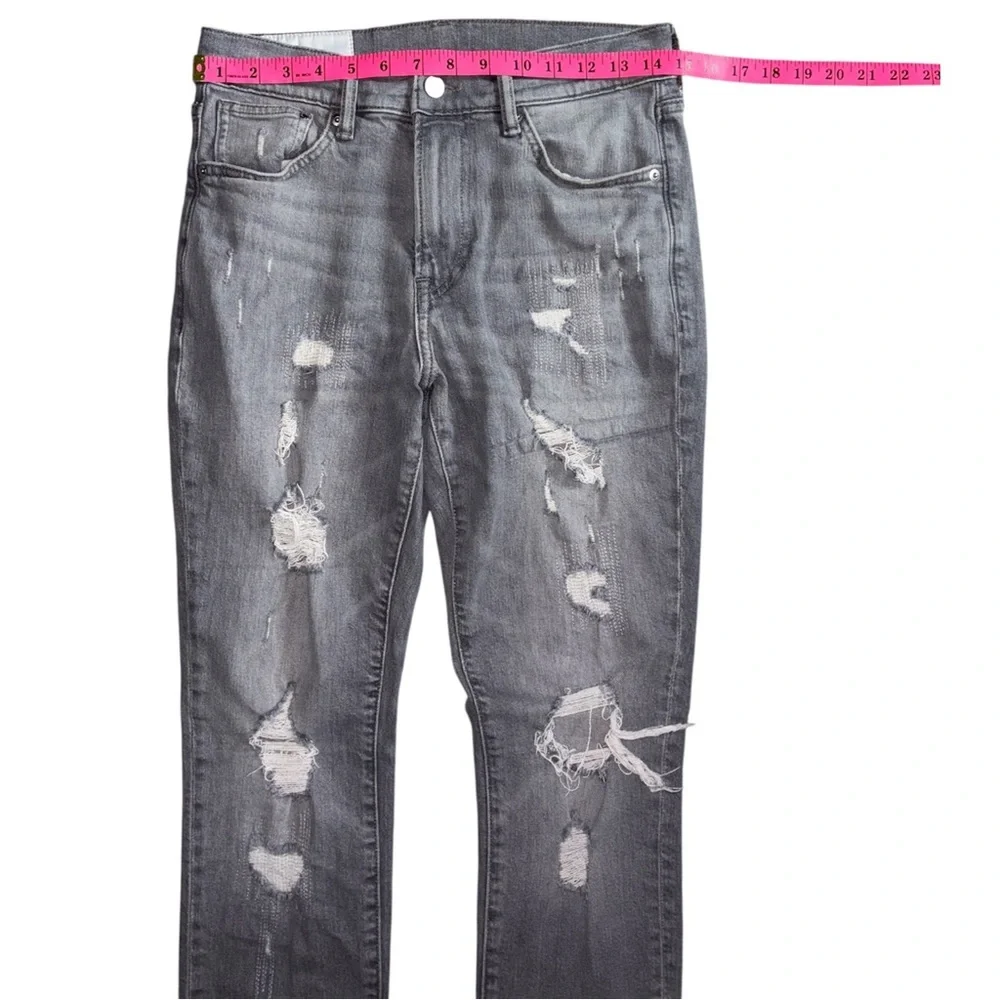 (M) H&M Grey RippedJeans Sz 30 - Picture 3 of 6
